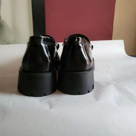 NWOT BLACK STEVE MADDEN LANGSTEN LOAFERS SZ 8.5 - Picture 4 of 8